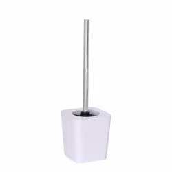 WENKO Ensemble WC Candy White, Support et brosse pour toilettes, Blanc, Polystyrène, 115 mm, 115 mm, 390 mm