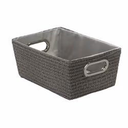 WENKO Panier de rangement Chromo Gris, Panier de rangement, Gris, Rectangulaire, Polyuréthane (PU), Polyvinyl chloride (PVC), ...