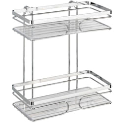 Etagère Wenko inox 2 étages salle de bain 24 x 27 cm brillant étagère murale salle de bain étagère murale inox étagère en inox salle de bain