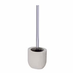 WENKO Ensemble WC Puro Nature, Support et brosse pour toilettes, Beige, Polyrésine, 112 mm, 90 mm, 375 mm