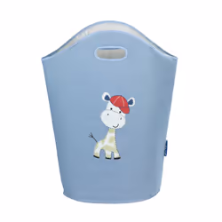 WENKO Kids Gerry panier à linge 24 L Ovale Polyester, Polypropylène (PP) Bleu