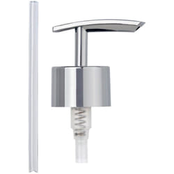 Wenko - Pompe de remplacement pour distributeur savon Liquide, design plat, Plastique, ø 28 mm, Chromé