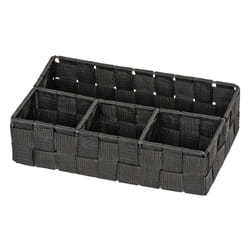 WENKO Adria Compartiment de rangement Rectangulaire Plastique, Polypropylène (PP) Noir