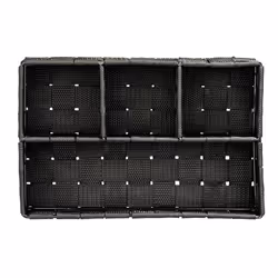 WENKO Adria Compartiment de rangement Rectangulaire Plastique, Polypropylène (PP) Noir