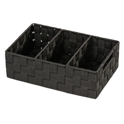 WENKO Adria Compartiment de rangement Rectangulaire Plastique, Polypropylène (PP) Noir