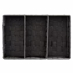WENKO Adria Compartiment de rangement Rectangulaire Plastique, Polypropylène (PP) Noir