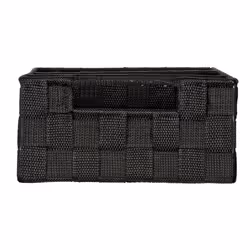 WENKO Adria Compartiment de rangement Rectangulaire Plastique, Polypropylène (PP) Noir