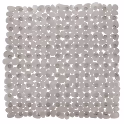 WENKO Paradise, Tapis de bain anti-dérapant, Taupe, PVC, 540 mm, 540 mm, 709 g