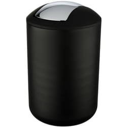 Wenko - Poubelle Salle de Bain, Petite Poubelle Salle de Bain, couvercle basculant, Brasil l, capacité 6,5L, plastique pet incassable, ø19,5x31 cm,