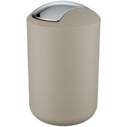 Wenko - Poubelle Salle de Bain, Petite Poubelle Salle de Bain, couvercle basculant, Brasil l, capacité 6,5L, plastique pet incassable, ø19,5x31 cm,