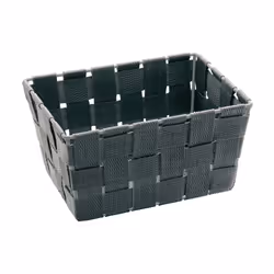 WENKO Panier de rangement Adria Mini Long Gris panier de bain, Panier de rangement, Gris, Rectangulaire, Polypropylène (PP), ...