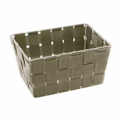WENKO Panier de rangement Adria Mini Long Taupe panier de bain, Panier de rangement, Taupe, Rectangulaire, Polypropylène (PP) ...