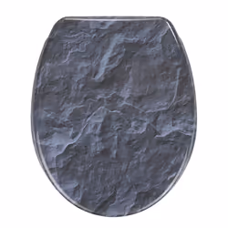 Abattant WC - WENKO - Slate Rock - Duroplast antibactérien - Multicolore - Fixation inox