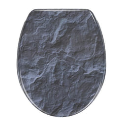 Abattant WC - WENKO - Slate Rock - Duroplast antibactérien - Multicolore - Fixation inox