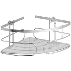 WENKO Etagère d'angle douche murale, étagère angle salle de bain, Premium, Acier Inox, 26,5x10x19 cm, Brillant
