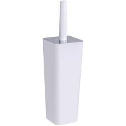 Brosse wc Candy, design fermé, brosse wc noire, Plastique sans bpa, 10x38,5x10 cm, blanc - Wenko