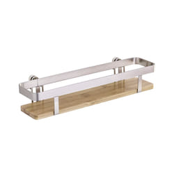 WENKO Premium Bois Métal Bois naturel, Argent