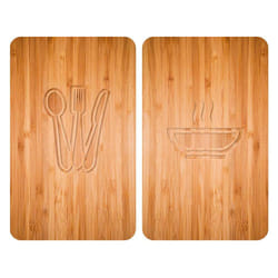 WENKO Lunch planche à découper pour cuisine Rectangulaire Verre, Plastique Multicolore