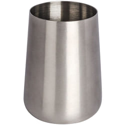Wenko - Gobelet Salle de Bain, Porte Brosse à Dent, Solid, Acier Inox, ø 8x10 cm, Mat