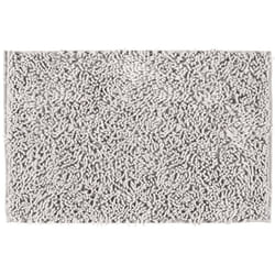 Tapis de bain Chenille, tapis salle de bain, 30 mm d'épaisseur, polyester, 50x80 cm, gris clair - Wenko
