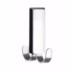 WENKO Crochet double de paroi de douche Vieste acier inox, mat, Intérieure, Crochet pour serviette, Acier inoxydable, Acier i ...