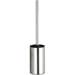 Brosse wc mural Detroit, Brosse wc suspendue fixation sans perçage Turbo-Loc®, Brosse wc noire, acier inox, 8,5x40x9 cm, brillant - Wenko