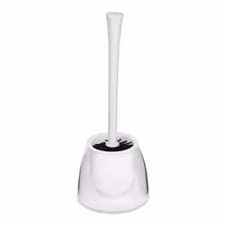 WENKO Fiesta, Support et brosse pour toilettes, Blanc, Plastique, Plastique, Silicone, 145 mm