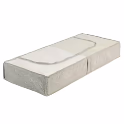 WENKO 64514100, Sac souple pour vêtements, Taupe, Toison, Motif géométrique, Fermeture à glissière, 105 cm