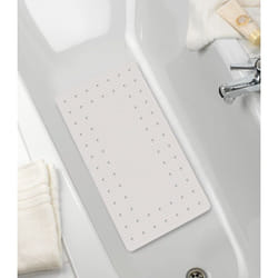 Wenko - Tapis de baignoire Mirasol, tapis de bain antidérapant, caoutchouc, 69x39 cm, blanc