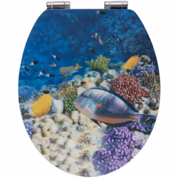 L'abattant WC peu ordinaire Fish au décor 3D apporte un monde sous-marin coloré directement dans la salle de bain ou le WC. L ...