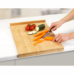 WENKO 53033100 planche à découper pour cuisine Rectangulaire Bambou Marron