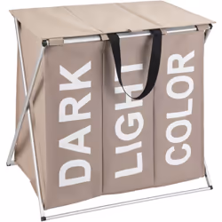 L'élégant panier à linge 3 compartiments Trio Top Taupe séduit par son design, ses matériaux haut de gamme et sa grande capac ...