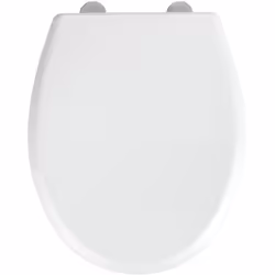 L'abattant WC blanc aux finitions haut de gamme Gubbio, fabriqué en duroplastique, a un couvercle de forme ovale classique. I ...