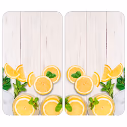 Ornées d'un motif de tranches de citron fraîches, ces protège-plaques de cuisson aiguisent l'appétit pour l'été, le soleil et ...
