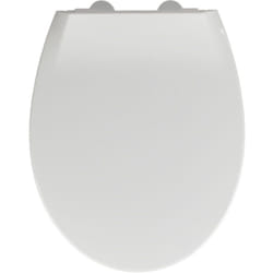 Abattant WC 2 en 1 Syros WENKO avec réducteur enfant intégré, Frein de Chute, Installation facile, Duro Plast antibactérien et résistant, 37x44 cm,