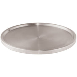 Wenko - Plateau tournant Uno Plateau rotatif à épices pour plan de travail, Carrousel de cuisine, Acier inoxydable brossé, 27x2 cm, Argent Mat