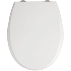Wenko - Abattant wc Furlo blanc Duroplast Easy Close 35 x 43 cm Abattant wc antibactérien avec frein de chute en acier inoxydable Fix-Clip lunette wc