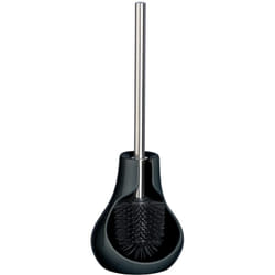 Brosse wc silicone Drop Neo, Brosse wc noire, céramique, 14x40x13,5 cm, noir - Wenko