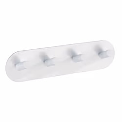 WENKO Réglette de 4 crochets Quadro Blanc mat acier inox