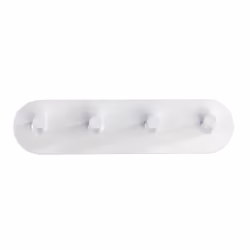WENKO Réglette de 4 crochets Quadro Blanc mat acier inox