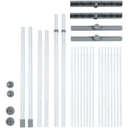 Wenko - Portant vêtement téléscopique Dressing sur Mesure Herkules Twin 2 surfaces de rangement Solution sans perçage, réglable Longueur Hauteur,