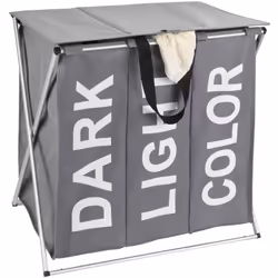 L'élégant panier à linge Trio Top Gris séduit par son design, ses matériaux haut de gamme et sa grande capacité de 118 litres ...