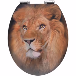 Avec l'original abattant WC Lion au décor 3D, vous vous offrez directement dans la salle de bain ou le WC l'une des espèces d ...