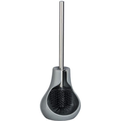 Brosse wc silicone Drop Neo, Brosse wc noire, céramique, 14x40x13,5 cm, gris - Wenko