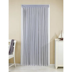Rideau de porte - WENKO - Gris et blanc - 90 x 200 cm - Rayures - Synthétique