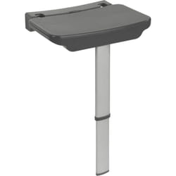 Wenko - Siège de douche antidérapant Secura premium Réglable en hauteur, 120kg de charge, Gain de place, Certifié tüv/gs, Aluminium mat inox,