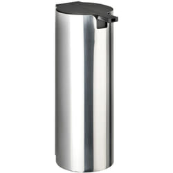 Wenko - Distributeur de savon liquide mural Detroit, fixation sans perçage Turbo-Loc®, capacité 240 ml, Acier inox, 6x16,5x8 cm, brillant