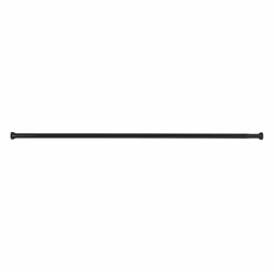 WENKO 23564100, Tringle droite à rideau de douche, Noir, Acier inoxydable, 110 cm, 185 cm, 2 cm