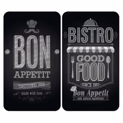 WENKO Bon Appetit, Rectangulaire, Verre, Plastique, Multicolore, Produits de panification, Fruit et légume, Image, 300 mm