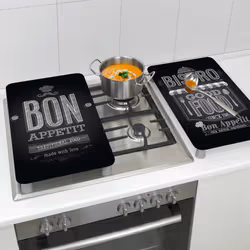 WENKO Bon Appetit planche à découper pour cuisine Rectangulaire Verre, Plastique Multicolore